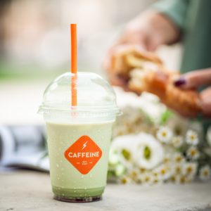 Blueberry Matcha latte