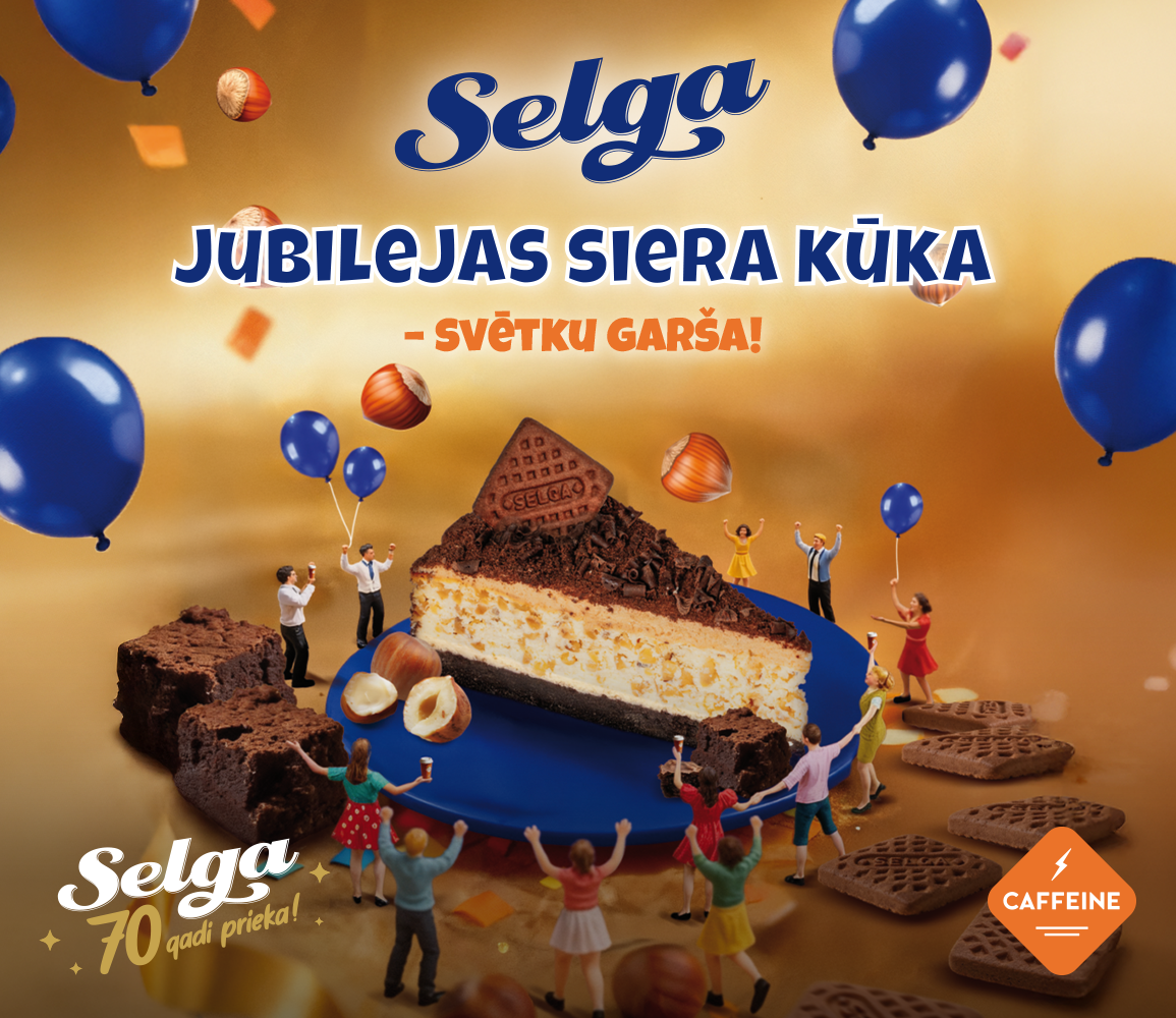 Selga braunija siera kūka ar lazdu riekstiem