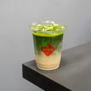 Mango matcha latte